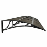 Nadstrešnica za vrata crna 350 x 75 cm polikarbonatna 153593
