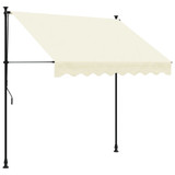 Tenda na uvlačenje krem 200 x 150 cm od tkanine i čelika 368745