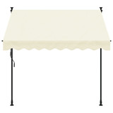 Tenda na uvlačenje krem 200 x 150 cm od tkanine i čelika 368745