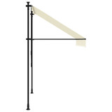 Tenda na uvlačenje krem 200 x 150 cm od tkanine i čelika 368745
