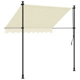 Tenda na uvlačenje krem 200 x 150 cm od tkanine i čelika 368745