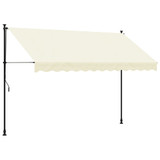 Tenda na uvlačenje krem 300 x 150 cm od tkanine i čelika 368747