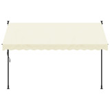 Tenda na uvlačenje krem 300 x 150 cm od tkanine i čelika 368747
