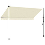 Tenda na uvlačenje krem 300 x 150 cm od tkanine i čelika 368747