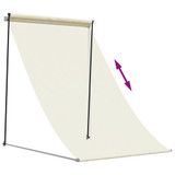Tenda na uvlačenje krem 150 x 150 cm od tkanine i čelika 368758