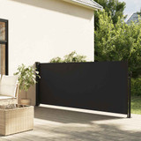 Bočna tenda na uvlačenje crna 140 x 500 cm 4004414