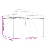 Sklopivi prigodni šator za zabave smeđi 410 x 279 x 315 cm 4005012