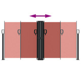 Uvlačiva bočna tenda 120 x 600 cm terakota 4004603