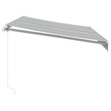 Tenda na ručno uvlačenje antracit i bijela 350 x 250 cm 3216036
