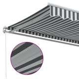 Tenda na ručno uvlačenje antracit i bijela 350 x 250 cm 3216036