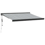 Tenda na uvlačenje antracit i bijela 3x2,5 m tkanina i aluminij 3216138