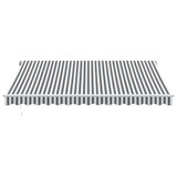 Tenda na ručno uvlačenje antracit i bijela 400 x 350 cm 3215792