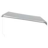 Tenda na ručno uvlačenje antracit i bijela 400 x 350 cm 3215792