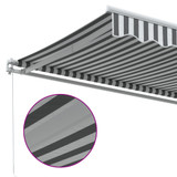 Tenda na ručno uvlačenje antracit i bijela 400 x 350 cm 3215792