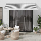 Tenda na uvlačenje antracit i bijela 3x2,5 m tkanina i aluminij 3216133