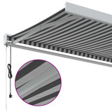 Tenda na uvlačenje antracit i bijela 3x2,5 m tkanina i aluminij 3216133