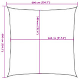 Jedro protiv sunca 160 g/m² četvrtasto svjetlosivo 6 x 6 m HDPE 4001971
