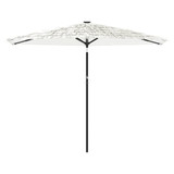 Vrtni suncobran s čeličnom šipkom bijeli 288x288x225 cm 4005108 Vrtni suncobran s čeličnom šipkom bijeli 288x288x225 cm 4005108