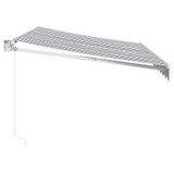 Tenda na uvlačenje antracit-bijela 3,5x2,5 m tkanina i aluminij 3216104