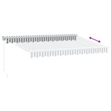 Tenda na uvlačenje antracit-bijela 3,5x2,5 m tkanina i aluminij 3216104