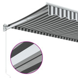 Tenda na uvlačenje antracit-bijela 3,5x2,5 m tkanina i aluminij 3216104