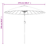Vanjski suncobran s aluminijskim stupom 270 cm smeđesivi 47307