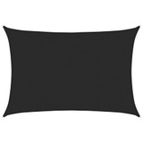 Jedro za zaštitu od sunca 160 g/m² crno 5 x 6 m HDPE 311741