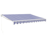 Tenda na uvlačenje plavo-bijela 3 x 2,5 m tkanina i aluminij 3154421