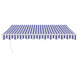 Tenda na uvlačenje plavo-bijela 3 x 2,5 m tkanina i aluminij 3154421