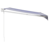 Tenda na uvlačenje plavo-bijela 3 x 2,5 m tkanina i aluminij 3154421