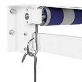 Tenda na uvlačenje plavo-bijela 3 x 2,5 m tkanina i aluminij 3154421