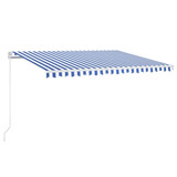 Tenda na ručno uvlačenje 400 x 350 cm plavo-bijela 3068976