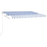 Tenda na ručno uvlačenje 400 x 350 cm plavo-bijela 3068976