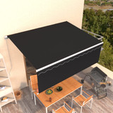Tenda na ručno uvlačenje s roletom 4,5 x 3 m antracit 3069319