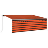 Tenda na ručno uvlačenje s roletom 4,5 x 3 m narančasto-smeđa 3069440
