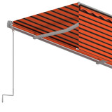 Tenda na ručno uvlačenje s roletom 4,5 x 3 m narančasto-smeđa 3069440