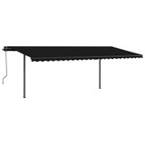 Tenda na ručno uvlačenje sa stupovima 3,5 x 2,5 m antracit 3070119