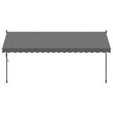 Tenda na uvlačenje antracit 400 x 150 cm od tkanine i čelika 368742