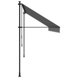 Tenda na uvlačenje antracit 400 x 150 cm od tkanine i čelika 368742