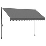 Tenda na uvlačenje antracit 300 x 150 cm od tkanine i čelika 368740