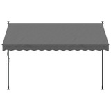 Tenda na uvlačenje antracit 300 x 150 cm od tkanine i čelika 368740