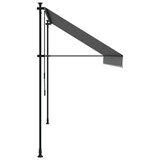 Tenda na uvlačenje antracit 300 x 150 cm od tkanine i čelika 368740
