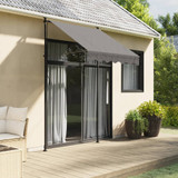 Tenda na uvlačenje antracit 150 x 150 cm od tkanine i čelika 368737