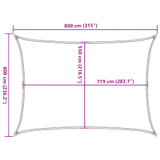 Jedro za zaštitu od sunca 160 g/m² pravokutno 6x8 m HDPE 4001997