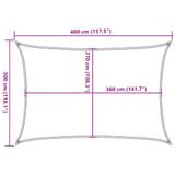 Jedro za zaštitu od sunca 160 g/m² pravokutno pijeska 3x4m HDPE 4002039