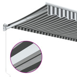 Tenda na uvlačenje antracit i bijela 3x2,5 m tkanina i aluminij 3216103