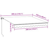 Tenda na ručno uvlačenje smeđa 300 x 250 cm 3215633