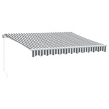 Tenda na ručno uvlačenje antracit i bijela 300 x 250 cm 3216038