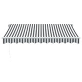Tenda na ručno uvlačenje antracit i bijela 300 x 250 cm 3216038