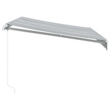 Tenda na ručno uvlačenje antracit i bijela 300 x 250 cm 3216038
